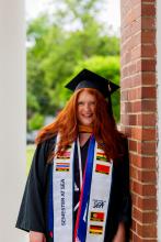 Photo of Alice in gradation regalia