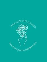 Peer Eductor Program logo - drawn hand with a flower