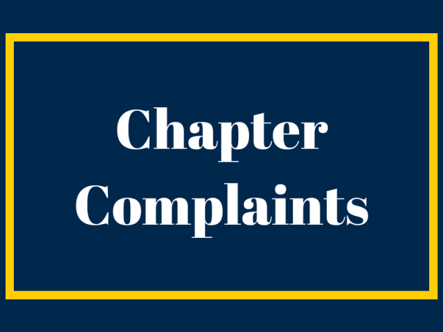 Text: Chapter Complaints