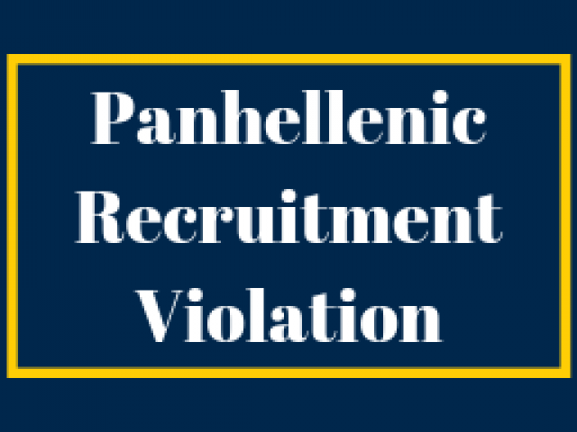 Panhellenic Recruitment Violation